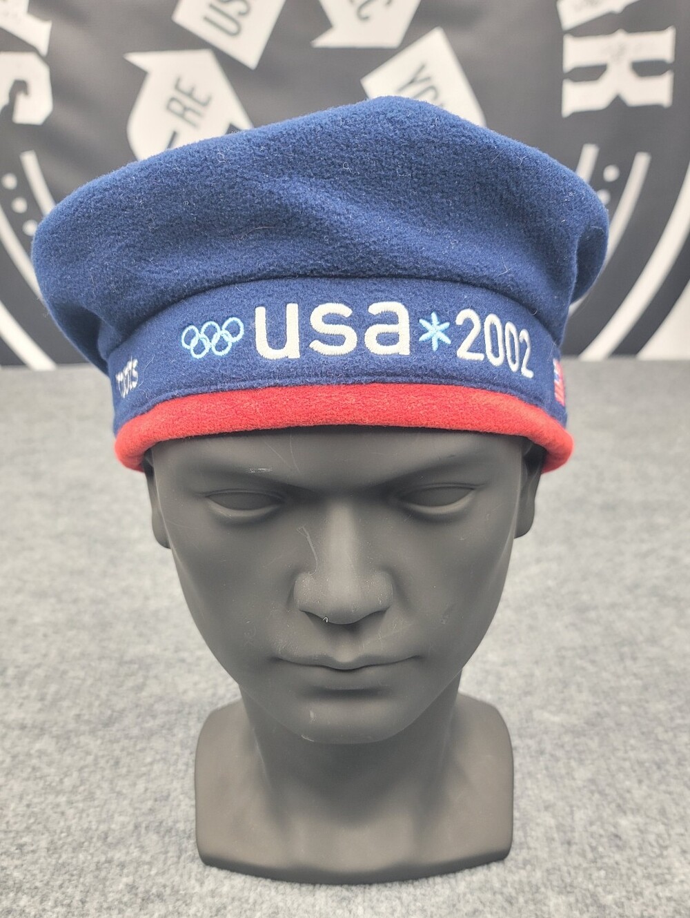 Vintage Roots Team USA 2002 Winter Olympics Salt Lake City Hat Cap Beanie Beret